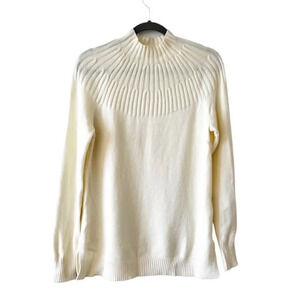 Anthropologie Winter White Tunic Sweater Size Small Holiday Ski Lodge Cozy‎ Top